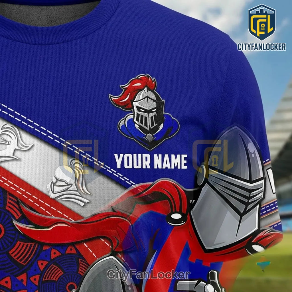 Newcastle Knights Custom Name Sports T-Shirt