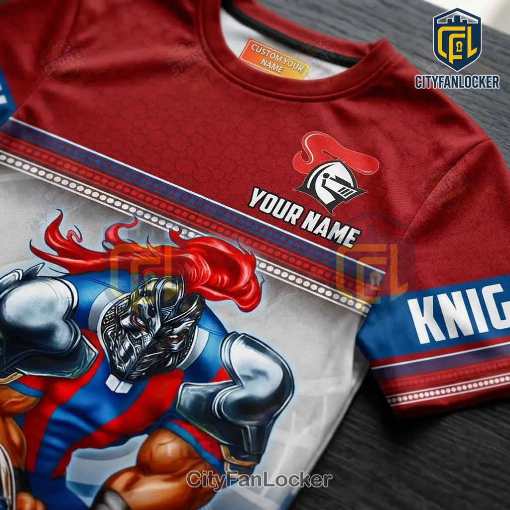 Newcastle Knights Mascot Red Blue T-Shirt