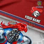 Newcastle Knights Mascot Red Blue T-Shirt