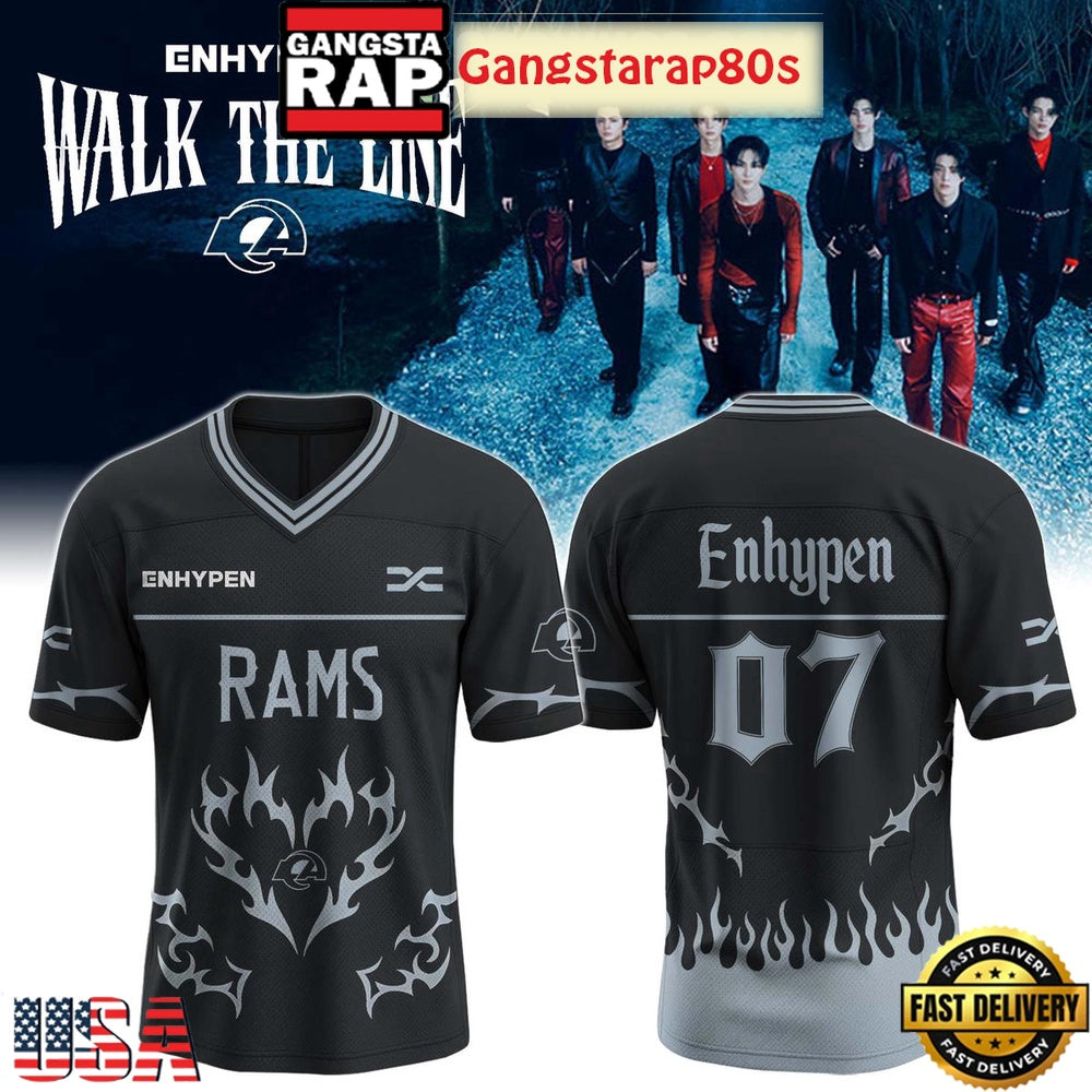 NFL All Teams x Enhypen Walk The Line Tour 2025 Special Custom Football Jersey
