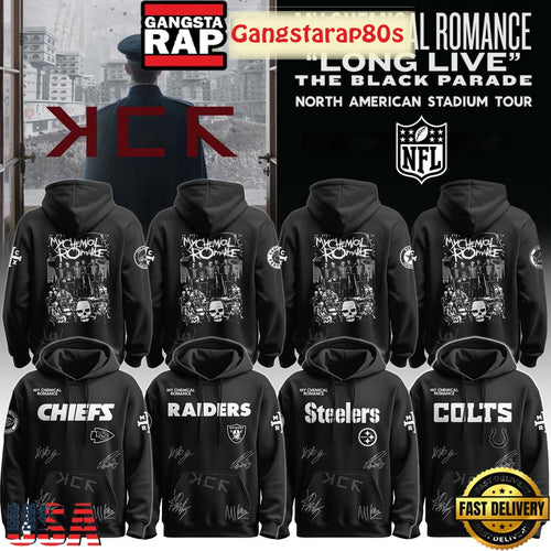 NFL All Teams x My Chemical Romance Long Live The Black Parade Tour 2025 Unisex Hoodie