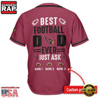 NFL Custom Name Arizona Cardinals Best Dad Ever New Design Baseball Jersey Shirt