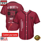 NFL Custom Name Arizona Cardinals Best Dad Ever New Design Baseball Jersey Shirt