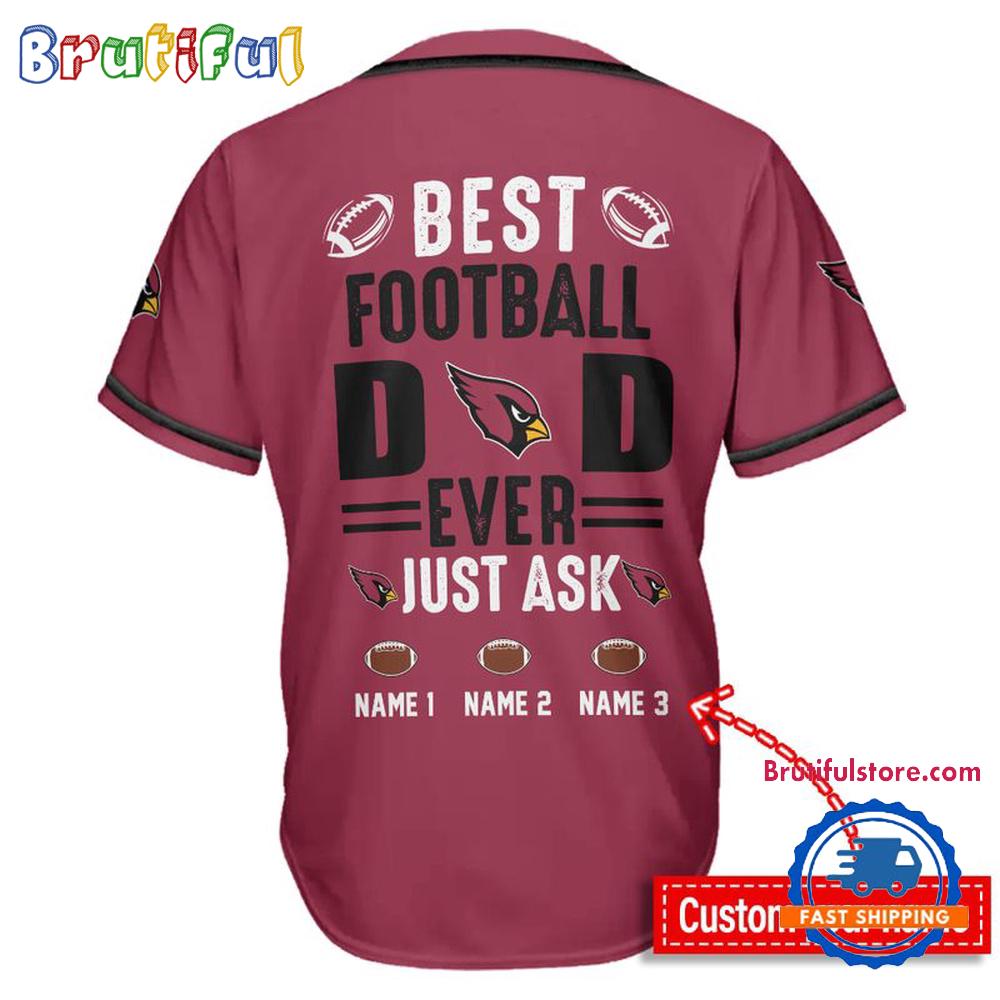 NFL Arizona Cardinals Best Dad Ever Baseball Jersey