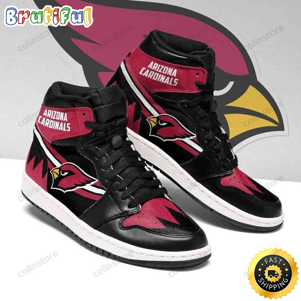 NFL Arizona Cardinals Black Red Air Jordan 1 High Sneakers