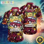 NFL Arizona Cardinals Hawaii Shirt Car Plam Tree Aloha Shirt