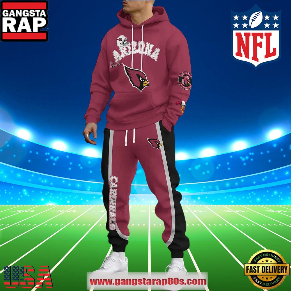 NFL Arizona Cardinals Holiday Christmas Red Hoodie Joggers Set