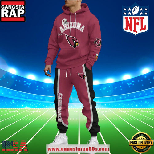 NFL Arizona Cardinals Holiday Christmas Red Hoodie Joggers Set