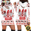 NFL Arizona Cardinals Hoodie Dress Gnomes All Over Print Hoodie Women