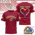 NFL Arizona Cardinals LGBT Happy Pride Month 2025 3D T Shirt