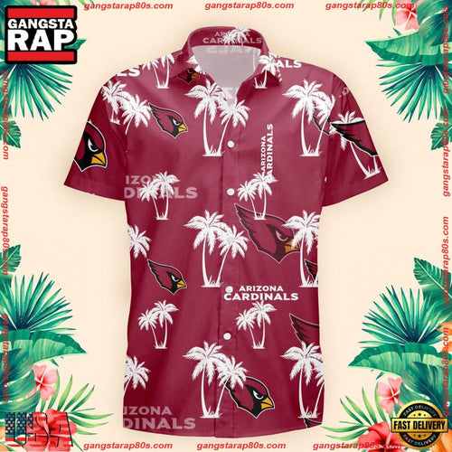 NFL Arizona Cardinals Palm Tree Pattern Hawaii Shirt