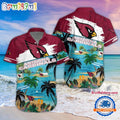 NFL Arizona Cardinals Palm Tree Summer Beach Aloha Hawaiian Shirt