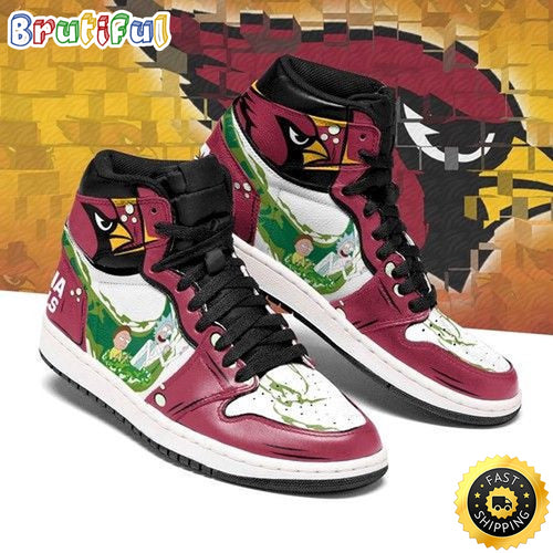 NFL Arizona Cardinals Rick And Morty Air Jordan 1 High Sneakers