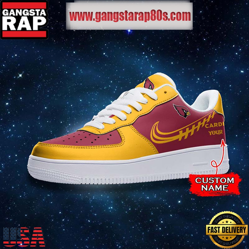 NFL Arizona Cardinals Unique Design Custom Name Air Force 1 Sneaker Shoes