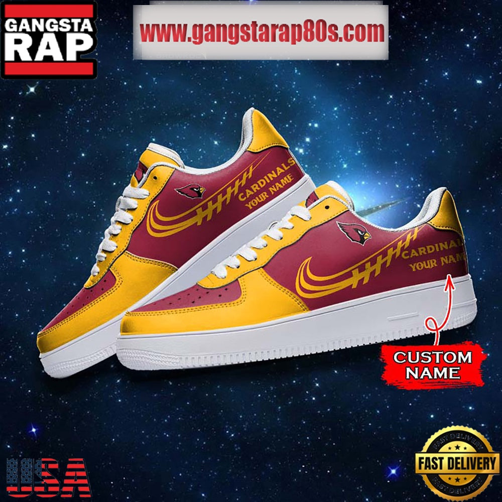 NFL Arizona Cardinals Unique Design Custom Name Air Force 1 Sneaker Shoes
