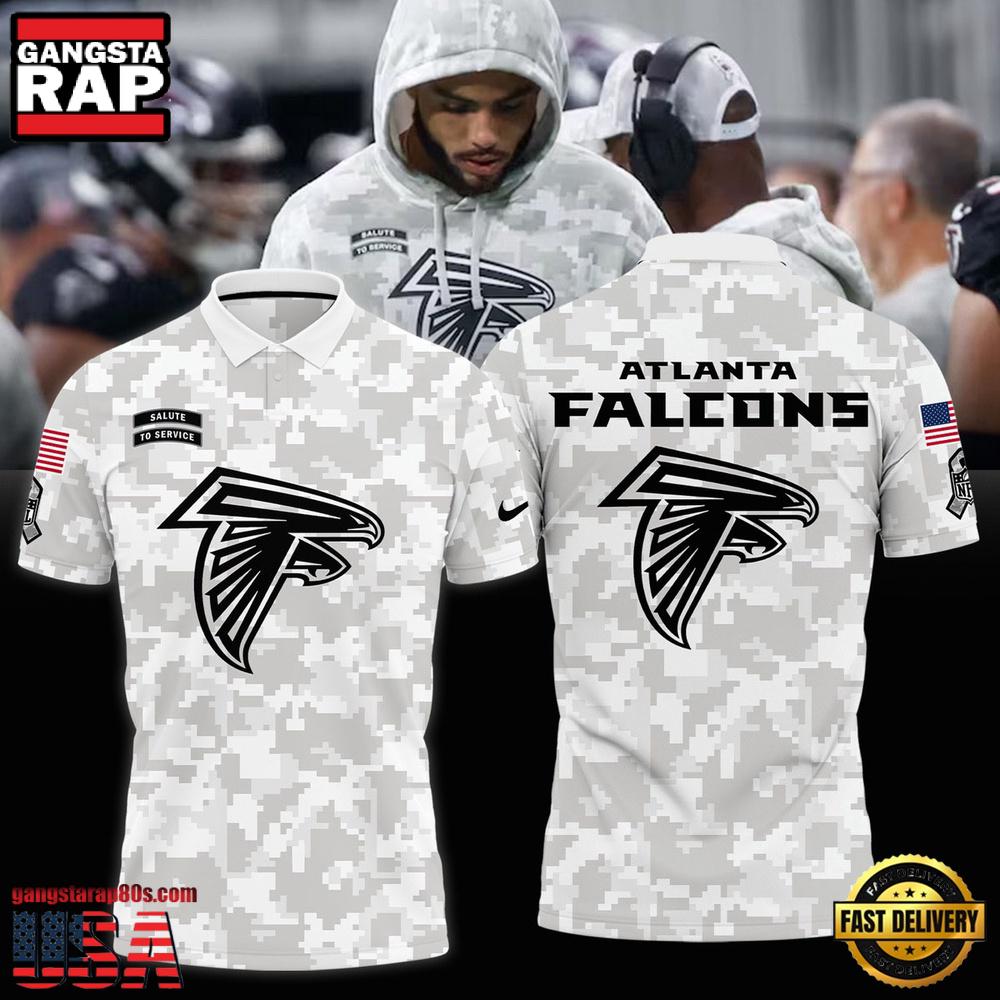 NFL Atlanta Falcons Camo 2025 Salute to Service Polo Shirt