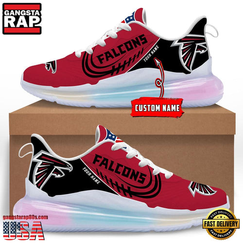 NFL Atlanta Falcons Custom Rainbow Atmospheric Air Force 1 Sneaker Shoes