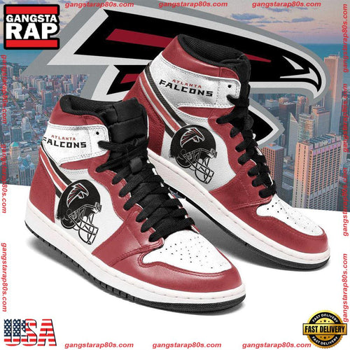 NFL Atlanta Falcons Football Logo Team Air Jordan 1 Running Sneakers Shoes
