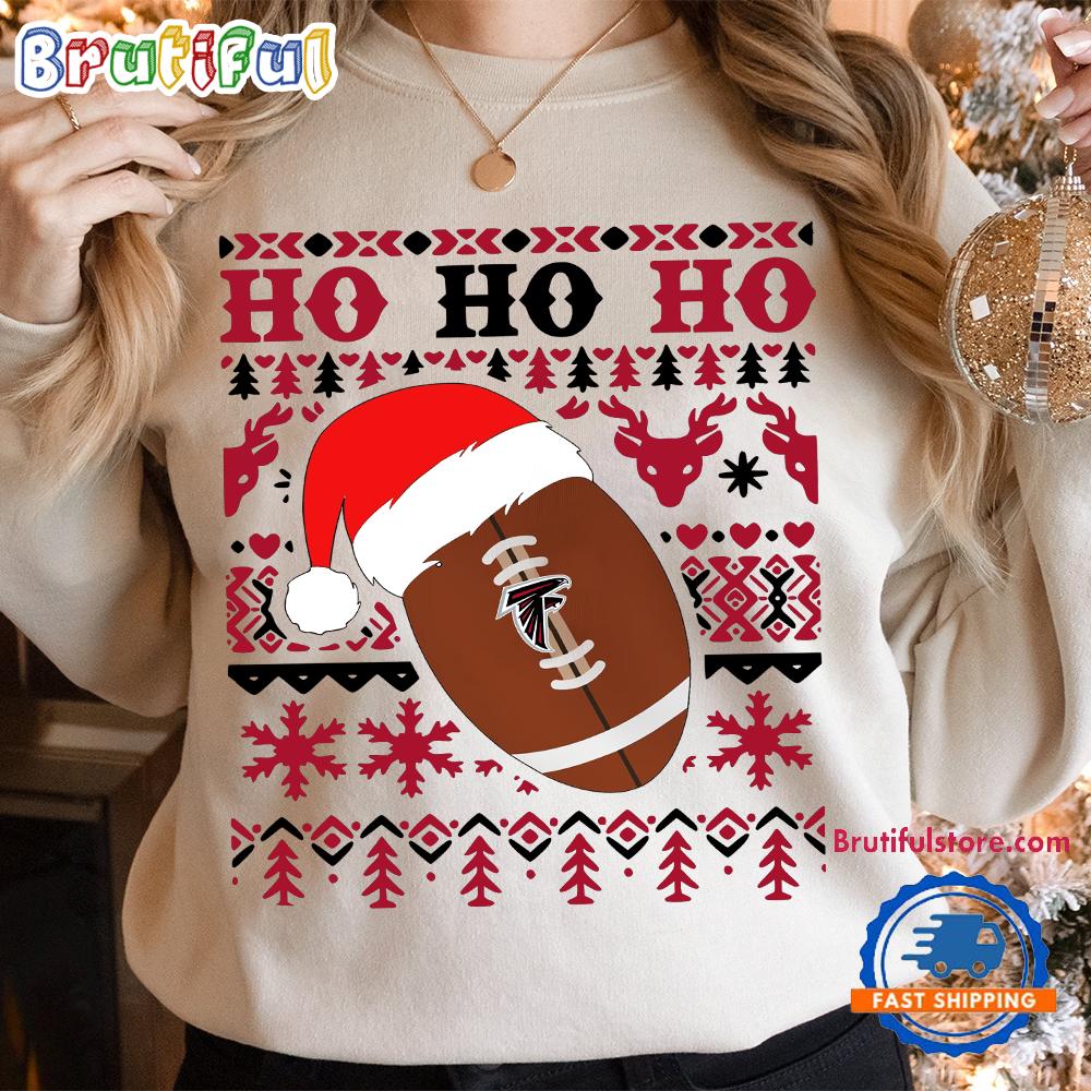 NFL Atlanta Falcons Football Santa Claus Hohoho Christmas Pattern Sweatshirt