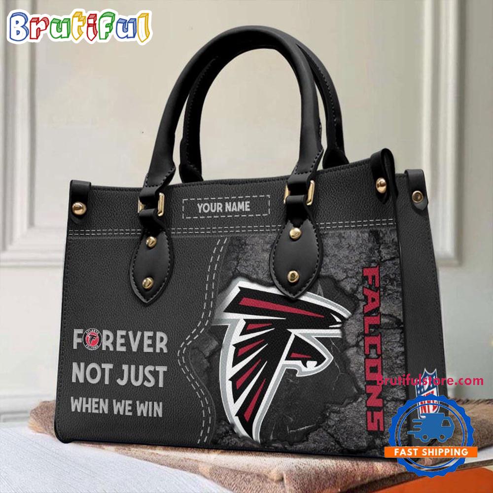 NFL Atlanta Falcons Forever Not Just When We Win Women’s Leather Hand Bag