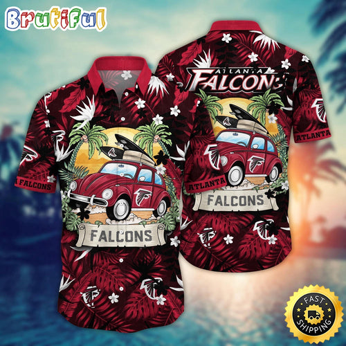 NFL Atlanta Falcons Hawaii Shirt Car Plam Tree Aloha Shirt