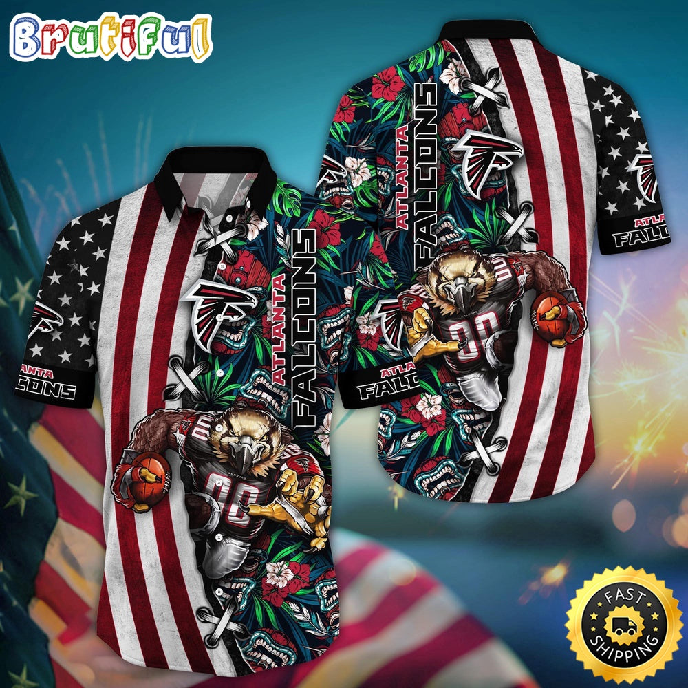 NFL Atlanta Falcons Hawaii Shirt Mascot Aloha Summer Shirt
