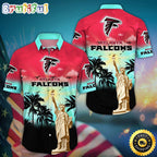 NFL Atlanta Falcons Hawaii Shirt Statue Of Liberty Aloha Shirt