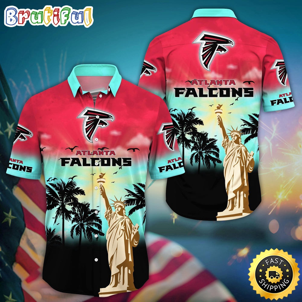 NFL Atlanta Falcons Hawaii Shirt Statue Of Liberty Aloha Shirt