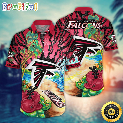 NFL Atlanta Falcons Hawaiian Shirt Flower Hawaii Shirt For Football Fans