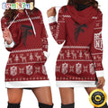 NFL Atlanta Falcons Hoodie Dress Christmas Print Hoodie Dress For Women