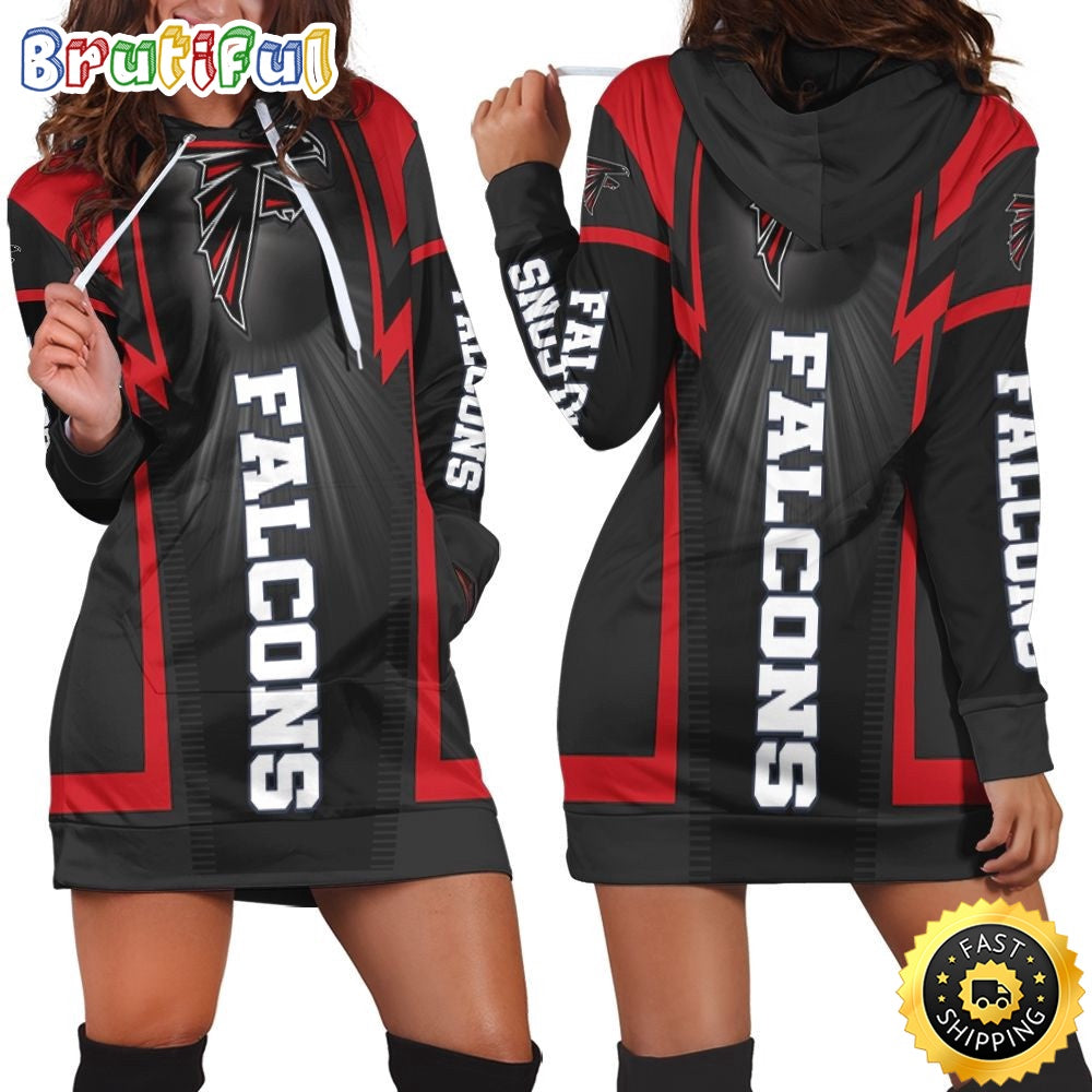 NFL Atlanta Falcons Hoodie Dress Print 3D Hoodie Women For Fans