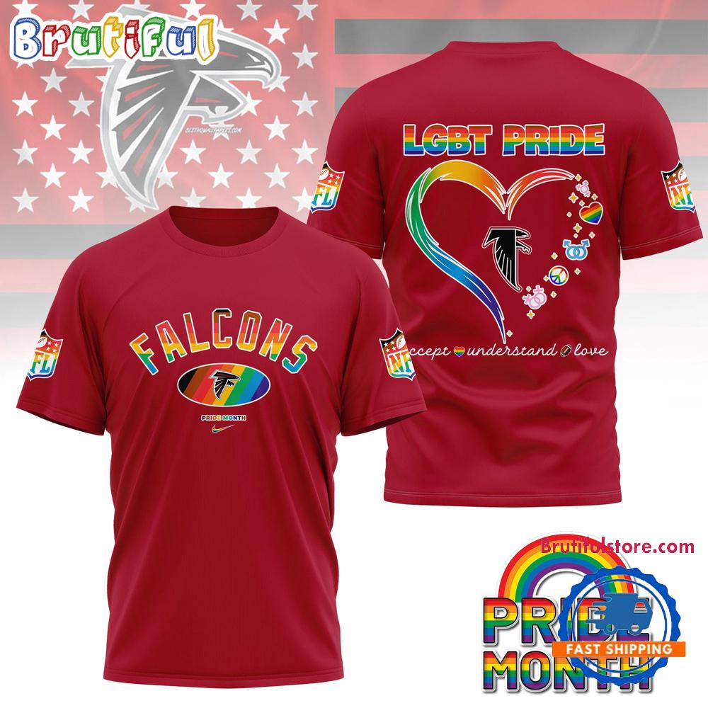 NFL Atlanta Falcons LGBT Happy Pride Month 2025 3D T Shirt