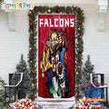 NFL Atlanta Falcons Mascot Christmas Door Cover, Football Door Cover