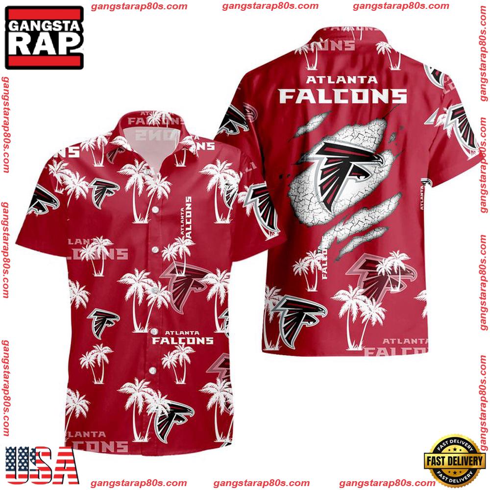NFL Atlanta Falcons Palm Tree Pattern Hawaii Shirt