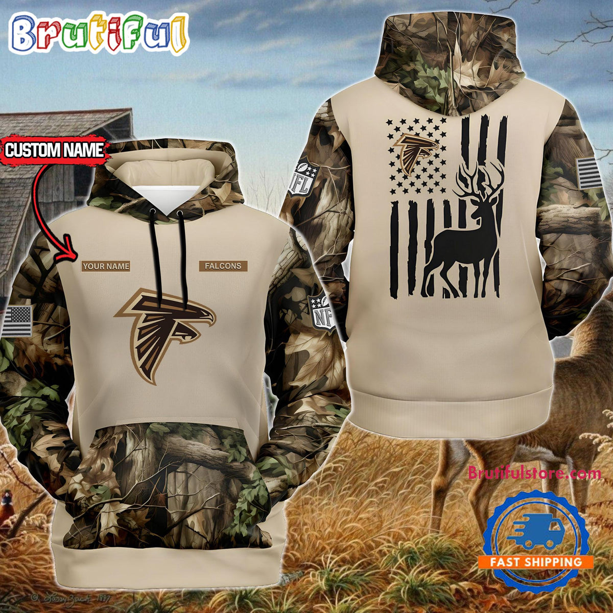 NFL Atlanta Falcons Special Deer Hunting Custom Hoodie, Sweatshirt, TShirt