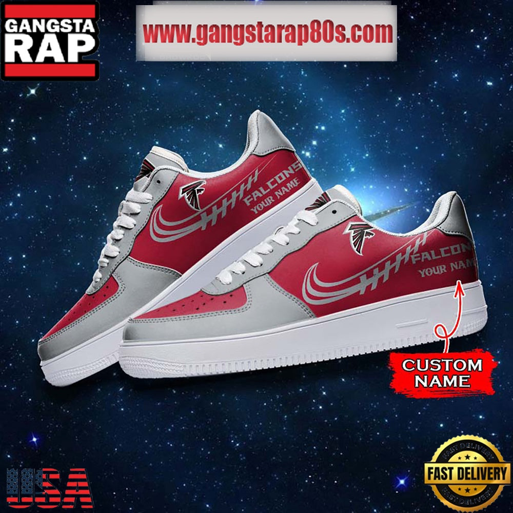 NFL Atlanta Falcons Unique Design Custom Name Air Force 1 Sneaker Shoes