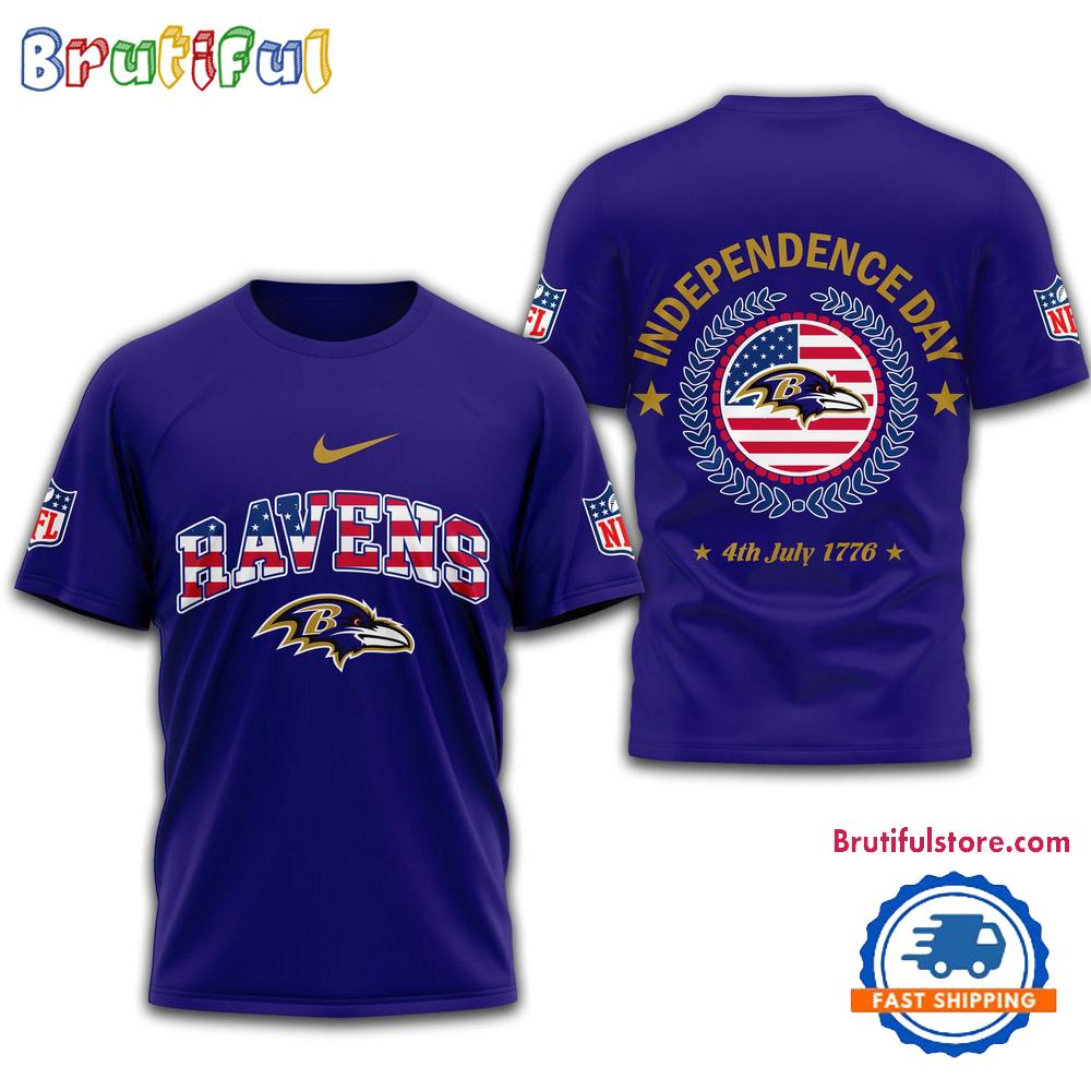 NFL Baltimore Ravens 2025 Independence Day All Over Print Shirt