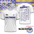 NFL Baltimore Ravens 2025 SCHEDULE All Over Print Shirt, 2025 Football Schedule Shirts