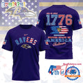 NFL Baltimore Ravens 4th of July Happy Independence Day 1776 3D Shirt