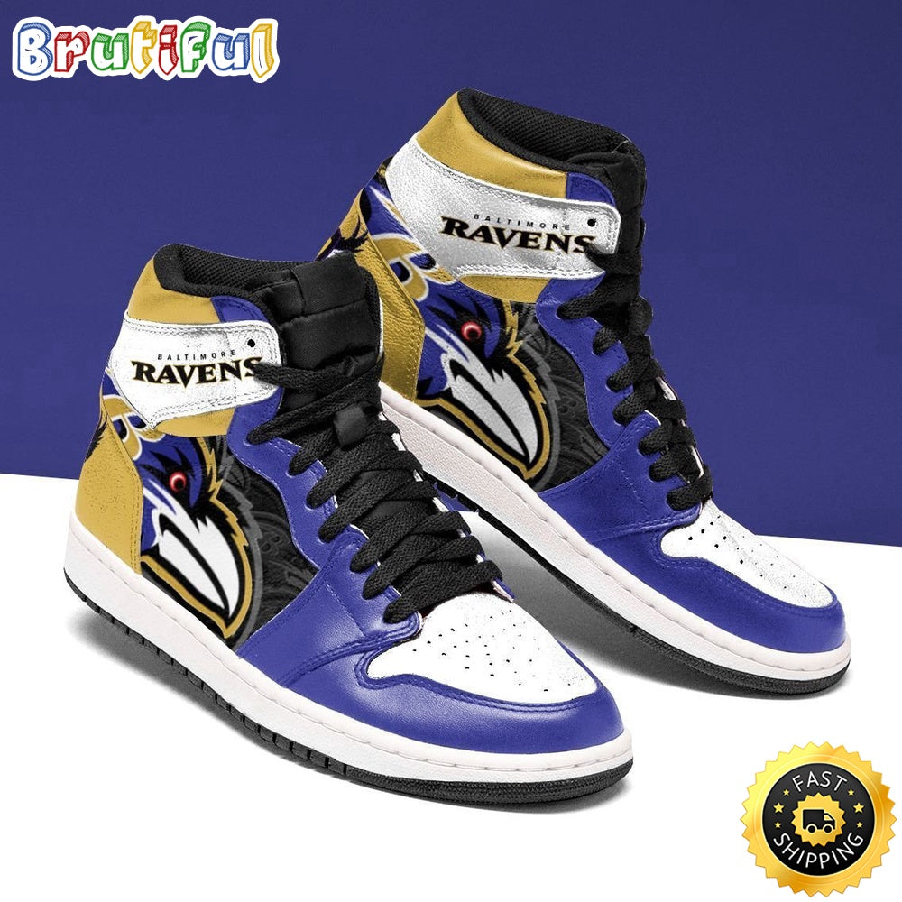 NFL Baltimore Ravens Air Jordan 1 Shoes