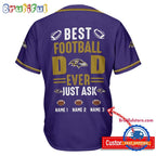 NFL Baltimore Ravens Best Dad Ever Baseball Jersey