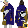 NFL Baltimore Ravens Blanket Hoodie For Fans Unisex Hoodie