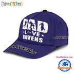 NFL Baltimore Ravens Dad Love Best Father’s Day Baseball Cap