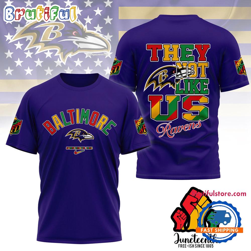 NFL Baltimore Ravens Football Team 2025 Juneteenth Freedom Day Unisex 3D Shirt
