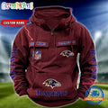 NFL Baltimore Ravens Football Team Custom Name Cargo Hoodie