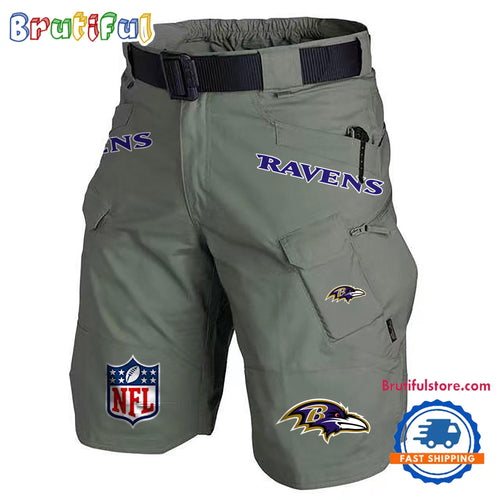 NFL Baltimore Ravens Football Team Military Tactical Shorts