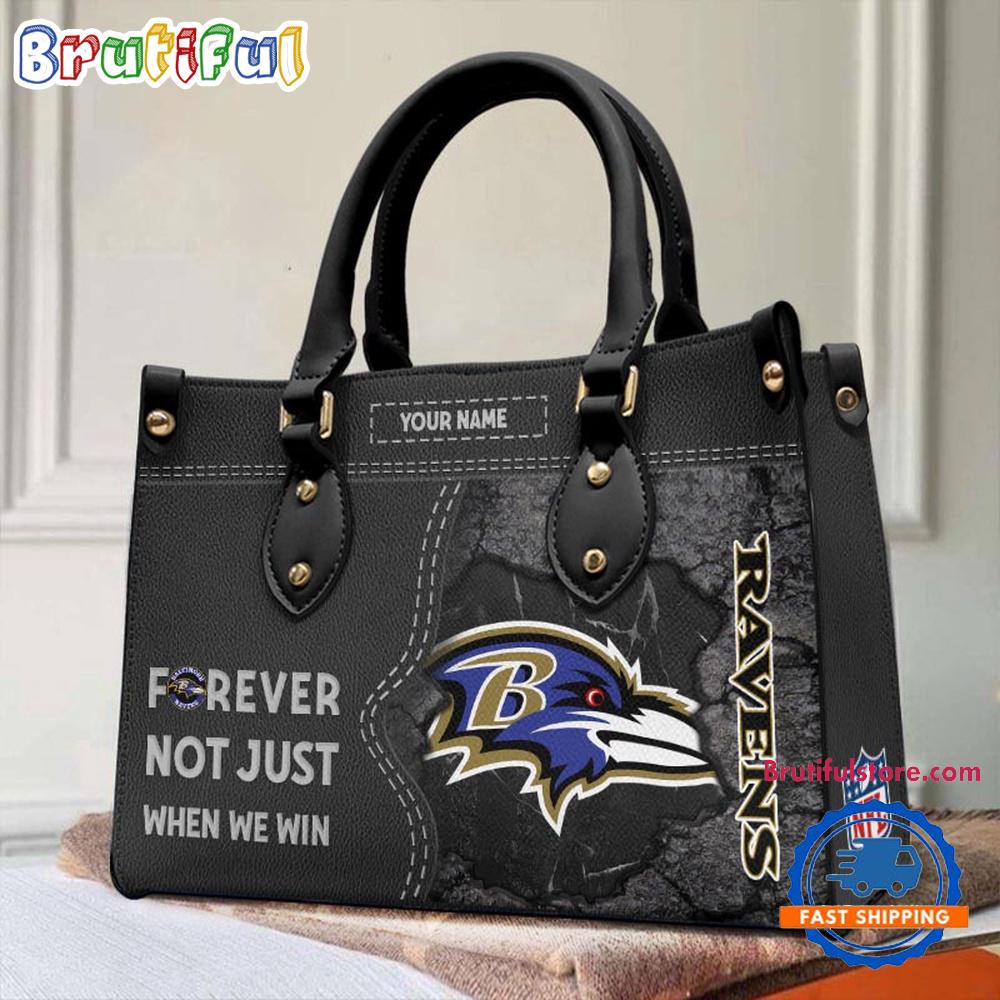 NFL Baltimore Ravens Forever Not Just When We Win Women’s Leather Hand Bag