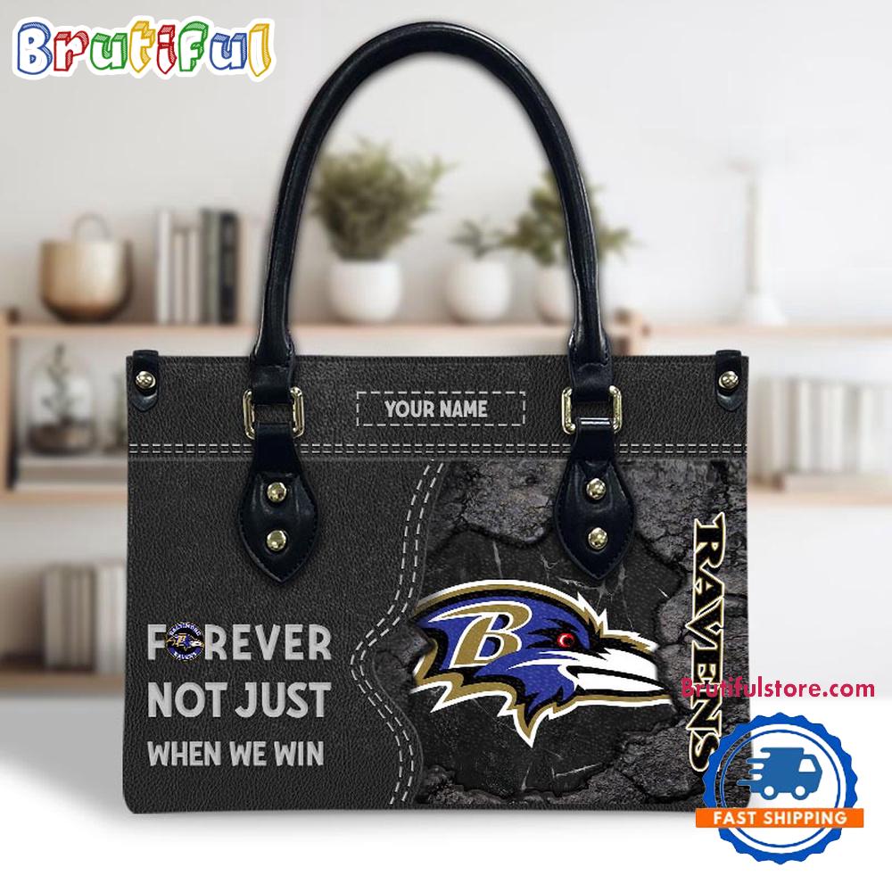 NFL Baltimore Ravens Forever Not Just When We Win Women’s Leather Hand Bag