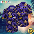 NFL Baltimore Ravens Hawaii Shirt Flower Beachy Keen Fashion