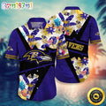NFL Baltimore Ravens Hawaii Shirt Flower Island Inspired Apparel